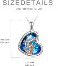 wholesale TOUPOP Christmas Gifts Giraffe Necklace With Women Sterling Silver Crystal Giraffe Charm Pendant Jewelry Giraffe Gifts For Women Daughter Girlfriend -0-5