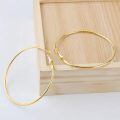 wholesale 925 Sterling Silver Hoop Earrings White Gold Plated Polished Round For Women-0-2