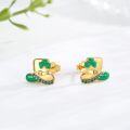 wholesale 925 Sterling Silver Hypoallergenic St Patricks Day Leprechaun Hat Stud Earrings for Women and Girls-0-2