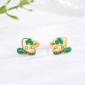 wholesale 925 Sterling Silver Hypoallergenic St Patricks Day Leprechaun Hat Stud Earrings for Women and Girls-0-2