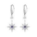 wholesale 925 Sterling Silver Gold-Plated Moonstone & Opal Starburst Leverback Drop Earrings-0-90