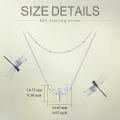 wholesale 925 Sterling Silver Dragonfly Pendant Double Chain Layered Choker Necklaces for Women Gifts-0-3