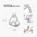 wholesale 925 Sterling Silver Heart-Shaped Elephant Pendant Necklace for Women - I Love You Forever-0-1