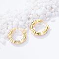 wholesale 14K Gold Round Hoop Earrings for Women - Shiny & Polished Lightweight 12-50mm-0-1
