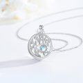 wholesale 925 Sterling Silver Moonstone Tree of Life Family Tree Pendant Necklaces Gifts for Women-0-2