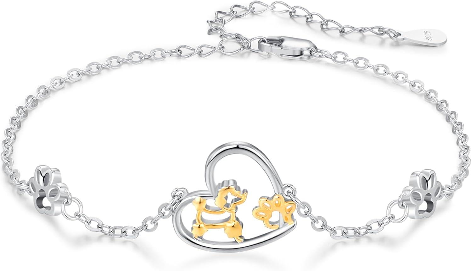 wholesale 925 Sterling Silver Moonstone Animal Charm Bracelet for Women Gifts-0-1