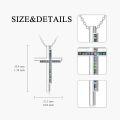 wholesale 925 Sterling Silver Cross Pendant with Shell Inlay Necklaces for Women's Gifts-0-2