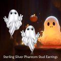 wholesale 925 Sterling Silver Ghost Stud Earrings - Halloween  for Women-0-5