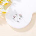 wholesale 925 Sterling Silver Opal Tulip Flower Stud Earrings for Women, Romantic Love Jewelry Gift for Her, Hypoallergenic Sensitive Skin Safe-0-4