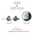 wholesale 925 Sterling Silver Triquetra Stud Earrings - Celtic Knot Design  for Her-0-1