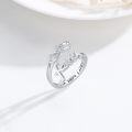 wholesale 925 Sterling Silver Faith Ring Adjustable Open Christian Jewelry Gift for Women-0-4