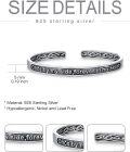 wholesale Sterling Silver Celtic Strength Mantra Cuff Bracelet Poiuy Inspirational Jewelry Gift-0-30