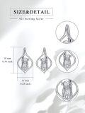 wholesale 925 Sterling Silver 925 Cubic Zirconia-Cow Shape Dangle Earrings for Women-0-4