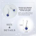 wholesale 925 Sterling Silver Drop Earrings Blue Moonstone Celtic Knot Platinum Plated For Women-0-51