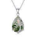 wholesale 925 Sterling Silver Tree Of Life Turquoise Teardrop Pendant Necklace For Women-0-0