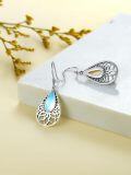wholesale 925 Sterling Silver Teardrop Moonstone Bohemian Drop Earrings for Women-0-4