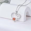 wholesale TOUPOP Rose Infinity Heart Necklaces For Women Sterling Silver Forever Love Heart Pendant Necklaces For Girls Her Jewelry Birthday Anniversary Christmas Gifts -0-4