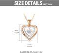 wholesale 14K Gold Moissanite Heart Pendant Necklace for Women 16 18 Inch-0-1