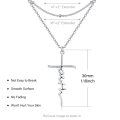 wholesale 925 Sterling Silver Faith Cross Layered Pendant Necklace for Women Girls Christian s-0-5