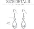 wholesale 925 Sterling Silver Celtic Knot Teardrop Drop Dangle Hook Earring Gifts for Women Irish Jewelry-0-3