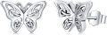 wholesale 925 Sterling Silver Celtic Knot Butterfly Stud Earrings for Women and Girls-0-0