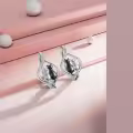 TOUPOP Sterling Silver Leverback Dangle Drop Hoop Earrings For Women-0-1