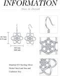 wholesale 925 Sterling Silver Celtic Knot Tree of Life Lotus Drop Earrings-0-2