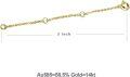 wholesale  Gold 10K 2 3 4 Inch Dainty Durable Chain Extender for Jewelry ( chars)-0-34