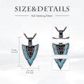 wholesale Arrowhead Necklace For Men 925 Sterling Silver Arrow Necklace Turquoise Valknut/eye Of Horus/celtic Knot Pendant Viking Jewelry Christmas Gifts For Men Women -0-1