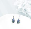 wholesale 925 Sterling Silver Dragonfly Teardrop Abalone Shell Dangle Earrings for Women Girls Mom Daughter Gift-0-2