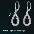 wholesale Sterling Silver Genuine Simulated Birthstone Teardrop Leverback Earrings-0-16