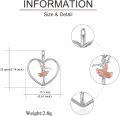 wholesale 925 Sterling Silver Heart Ballerina Dancer Stud Earrings with Rose Gold Accents-0-4