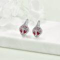 wholesale 925 Sterling Silver Birthstone Tree of Life Leverback Earrings for Women Teens-0-1