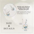 wholesale 925 Sterling Silver Abalone Shell Mountain Landscape Leverback Dangle Earrings for Nature Enthusiasts-0-4