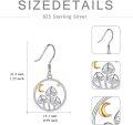 wholesale 925 Sterling Silver 925 Mushroom Moon Star Drop Dangle Hook Earrings  for Women and Girls-0-2