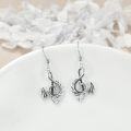 wholesale 925 Sterling Silver Vintage Style Dragon Drop Dangle Hook Earrings for Women Girls  4cm Long-0-1