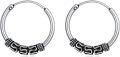 wholesale 925 Sterling Silver Oxidized Bali Bohemian Small Huggie Hoop Earrings - 925 Sterling Silver Minimalist Ear Cuffs for Women's Fashion  Set of 3 Pairs-0-0
