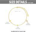 wholesale 14K Gold Beaded Cross Charm Ankle Anklet for Women - 8 + 2 Inches-0-3