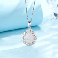 wholesale Sterling Silver Opal Turquoise Moonstone Moss Agate Urn Necklace for Ashes-Custom-Opal