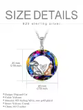 TOUPOP Sterling Silver Blue Crystal Cat Dog Pendant Necklace-0-1