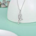 wholesale 925 Sterling Silver Praying Hands with Crystal Cross Pendant Chain Necklaces s for Women and Girls 45cm Length-0-4