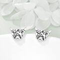 wholesale 925 Sterling Silver Cow Head Stud Earrings Animal s for Women and Men-0-3