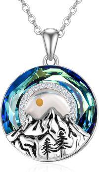 wholesale 925 Sterling Silver Round Blue Topaz Mountain Pendant Necklaces for Women Christian Gifts Jewelry-Mustard Seed Necklace-01