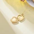 TOUPOP 14K Gold Heart Photo Locket Necklace Gift for Women-0-4