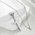 wholesale 925 Sterling Silver Cross Pendant With Blue Opal And Philippians Inscription-0-70