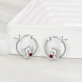 wholesale 925 Sterling Silver Westie Puppy Heart Studs Earrings for Women Girls-0-2