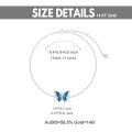 wholesale 14K Gold Chain with Blue Enamel Butterfly Charm Bracelet for Women - Animal Lovers' -0-12