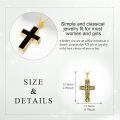 wholesale 925 Sterling Silver Gold Plated Black Onyx Filigree Cross Pendant Necklace-0-4