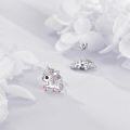 wholesale 925 Sterling Silver Unicorn Stud Earrings with Pink Crystals and Wings for Girls-0-4