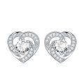 wholesale 925 Sterling Silver Birthstone Heart Stud Earrings Jewelry Gifts for Women-0-72